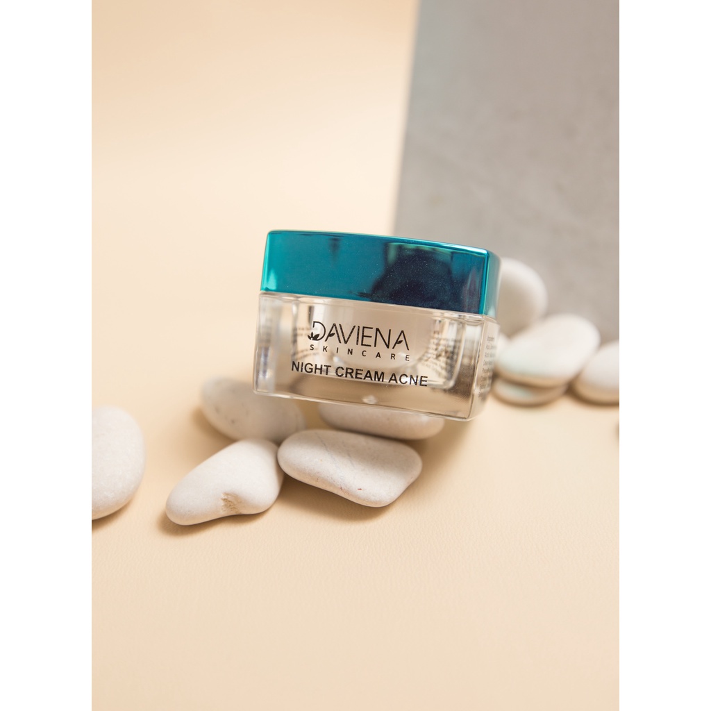 NIGHT CREAM ACNE SERIES // DAVIENA SKINCARE ORIGINAL / KRIM JERAWAT / KRIM FLEK HITAM / KRIM NODA HI