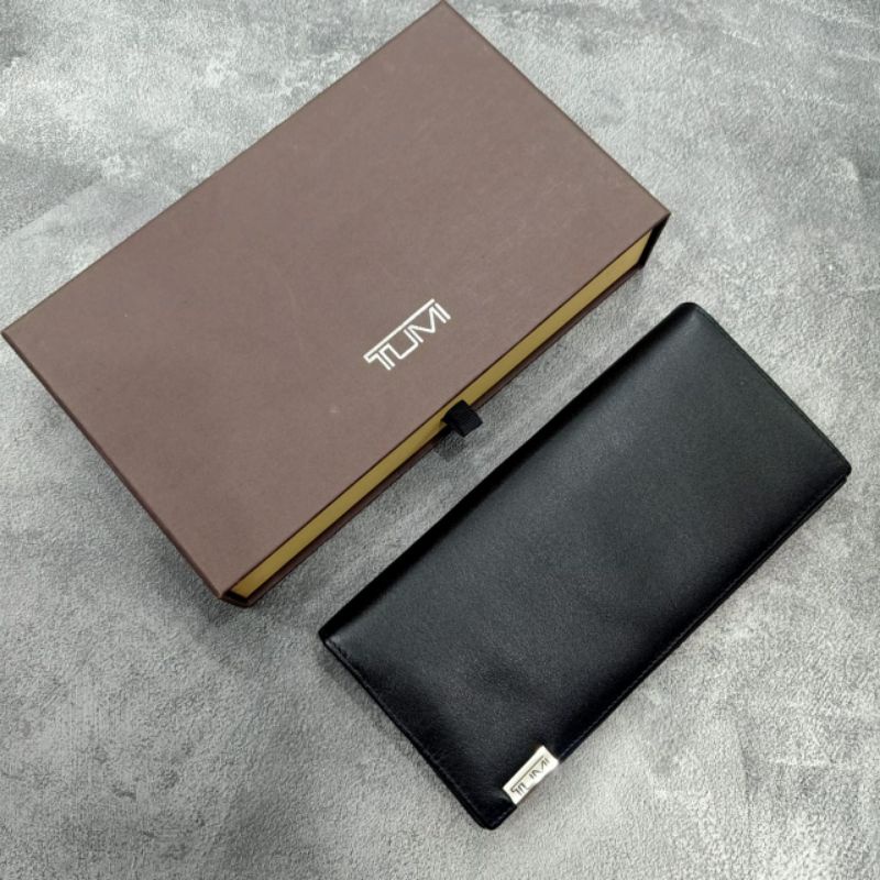 Dompet Tumi Panjang Nylon Black Long Wallet Premium Quality