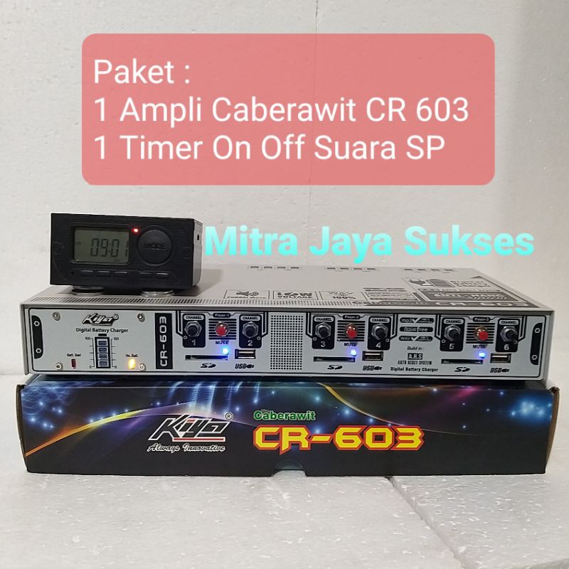 Paket Ampli Walet Caberawit CR 603 + Timer Kiya On Off Suara Panggil