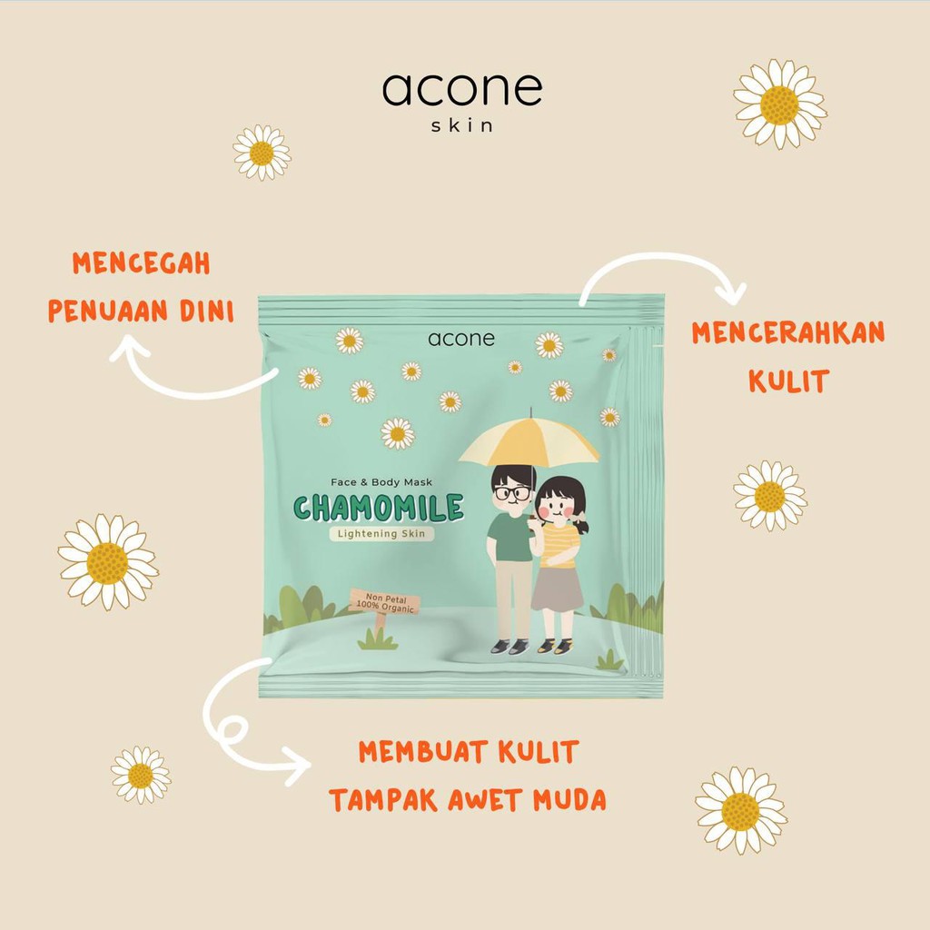 BPOM 10gr MASKER ORGANIK NON PETAL ACONE FACE AND BODY MASK / ORGANIK MASK BY ACONE [ACONE]