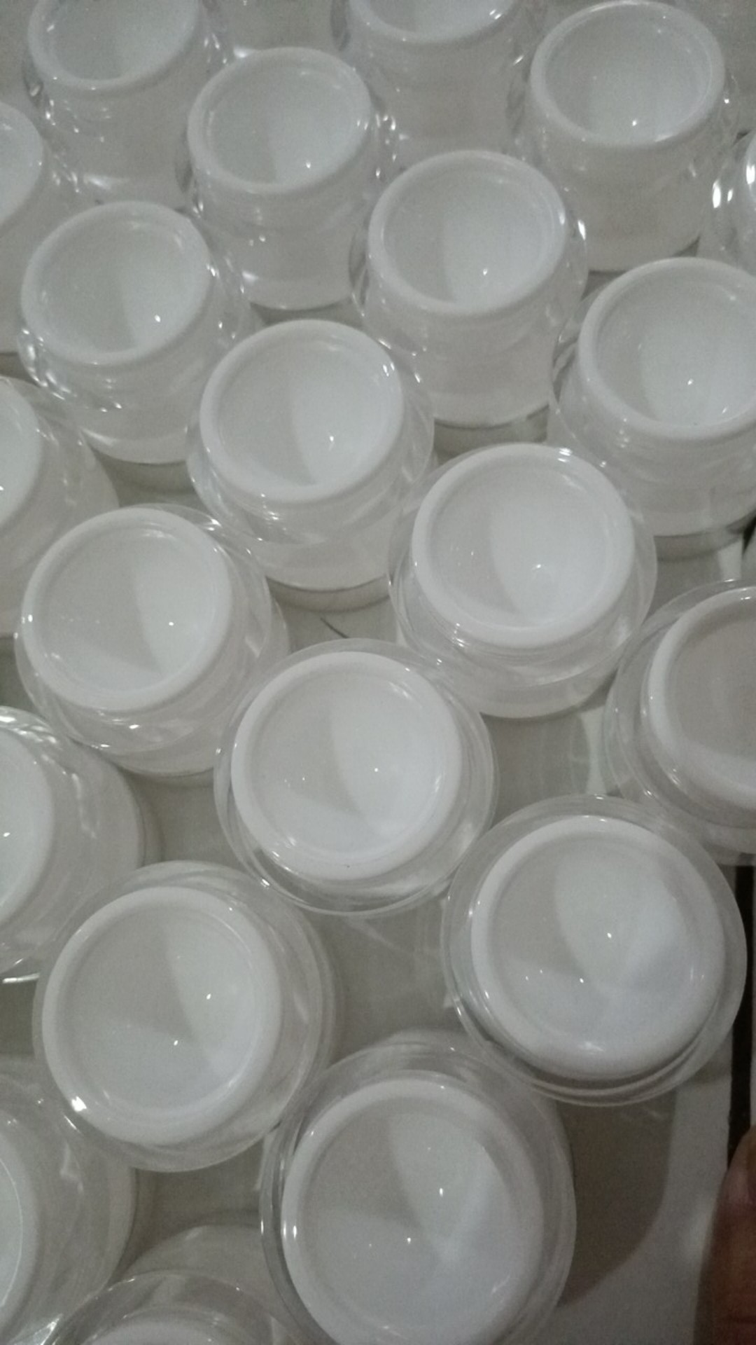 Pot Acrylic Mutiara/pot Akrilik/pot Kosmetik/pot Cream/pot Krim 10 G Putih/pot Kosmetik