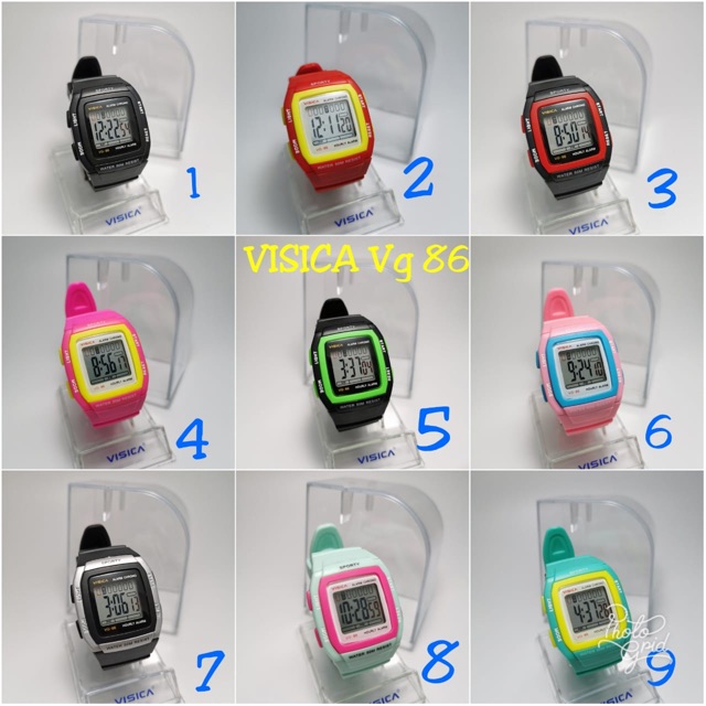 Jam tangan Anak TK SD tali rubber asli VISICA anti air bisa berenang VG-86