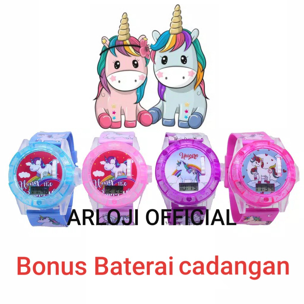 JAM TANGAN ANAK UNICORN LED PROYEKTOR GROSIR TERMURAH