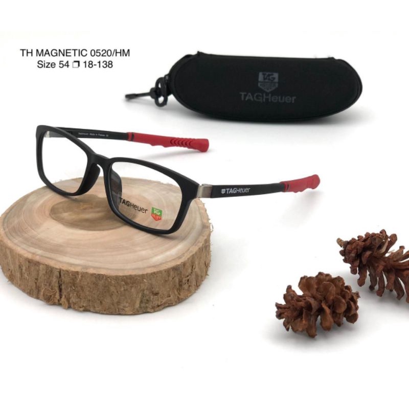 GRATIS LENSA MINUS Kacamata Sporty Pria Tag 0520 Gagang Magnet