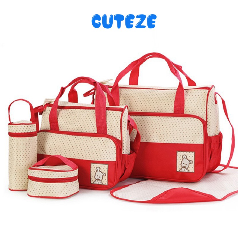 Cuteze Travelling Diaper Bag Tas Ibu Bayi Multifungsi 5 in 