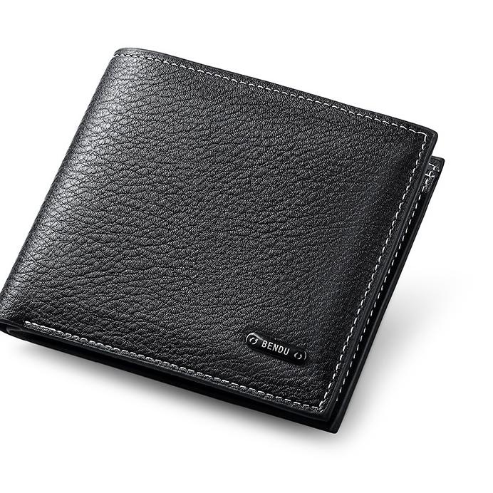 BOSTANTEN Dompet Lipat Pria Model 8 Slot Kartu Bahan Kulit PU Dua Warna ✔