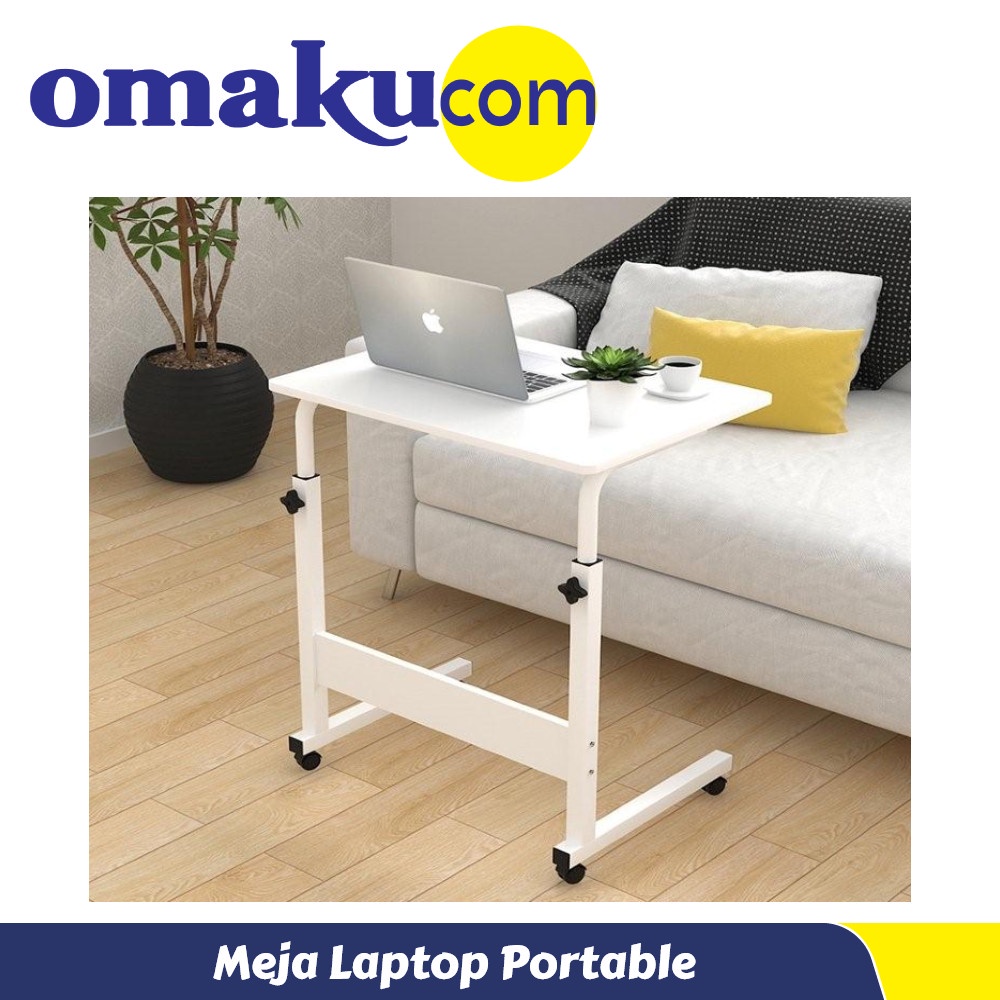 Meja Laptop Roda / Meja Laptop Lipat Portable Standing Desk Adjustable / Meja Laptop Standing