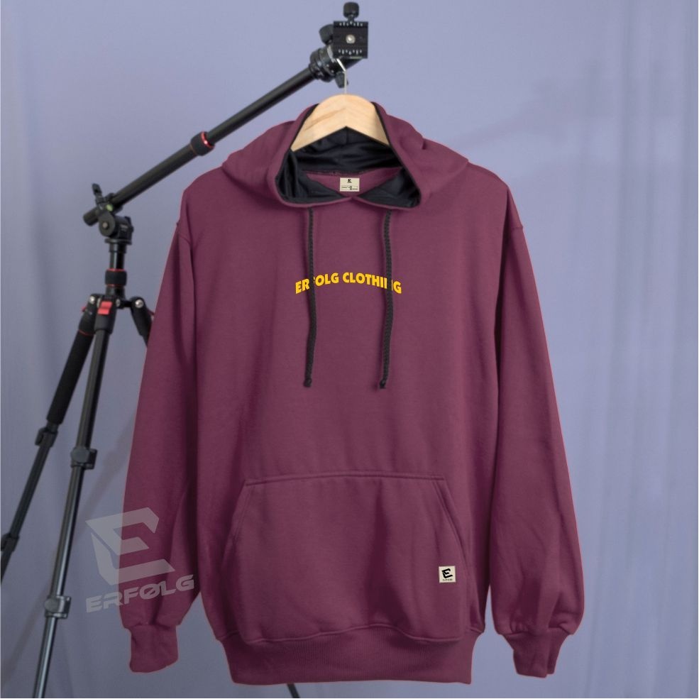 Sweater Hoodie Pria Wanita Switer Cowok Premium Distro Erfolg Clothing Brand Lokal Bandung Suwiter Warna Burgandy Basic Sablon Print Grafity Couple Pasangan Suiter Bahan Katun Fleece Taiwan Gaya Kekinian Murah