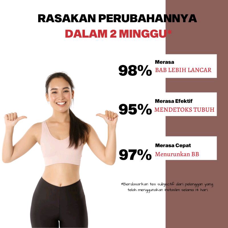 INSTASLIM (KAPSUL HERBAL PELANGSING BPOM) - OBAT DIET TURUN 3-7KG dalam 14 HARI )