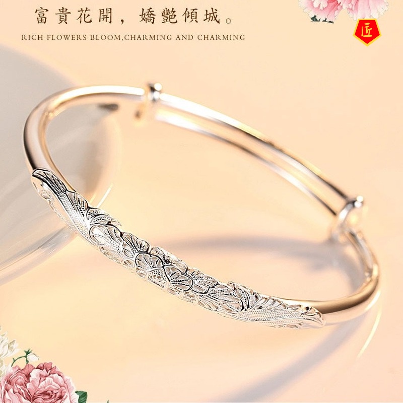 [Ready Stock]Exquisite Fashion 999 Silver Filigree Silver Bracelet for Women