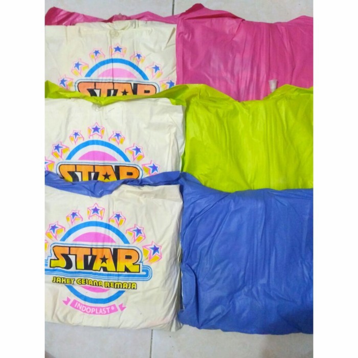 Jas Hujan Anak Remaja Stelan Jaket Celana STAR INDOPLAST