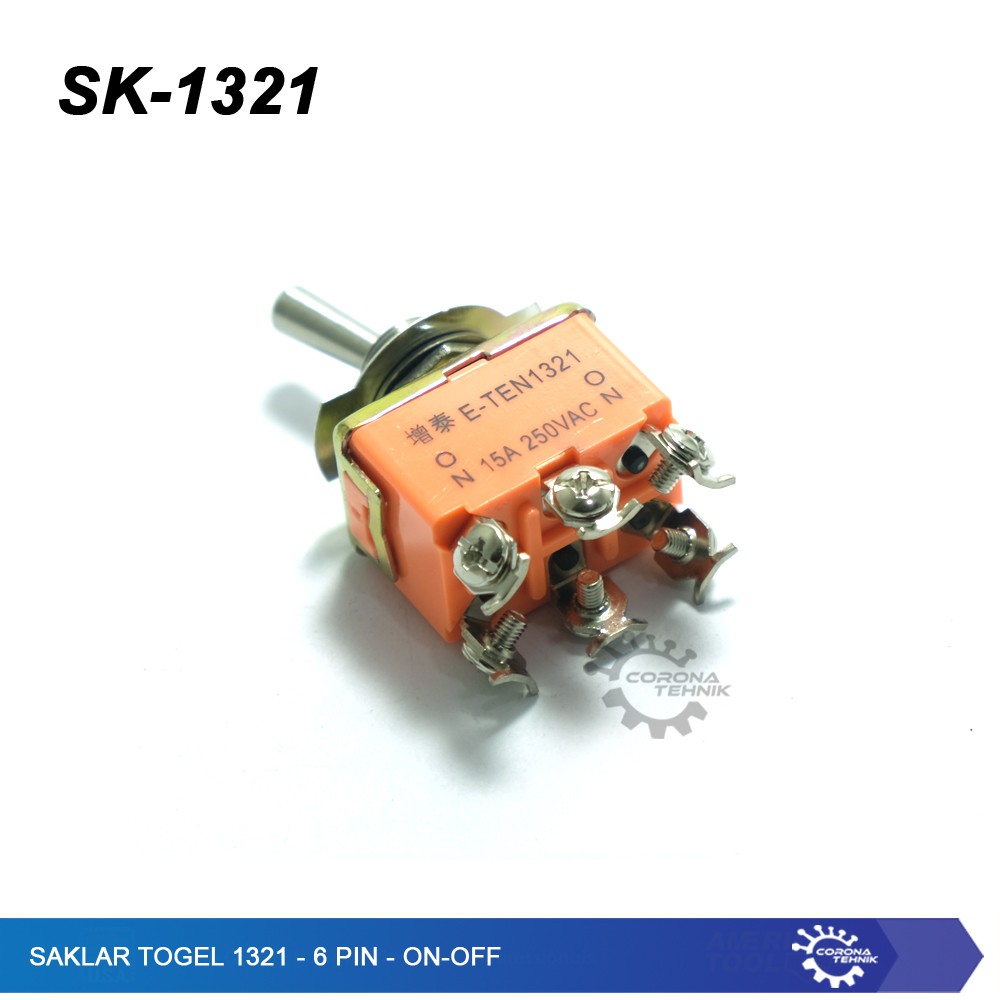 Saklar Toggle 1321- 6 Pin - ON-ON