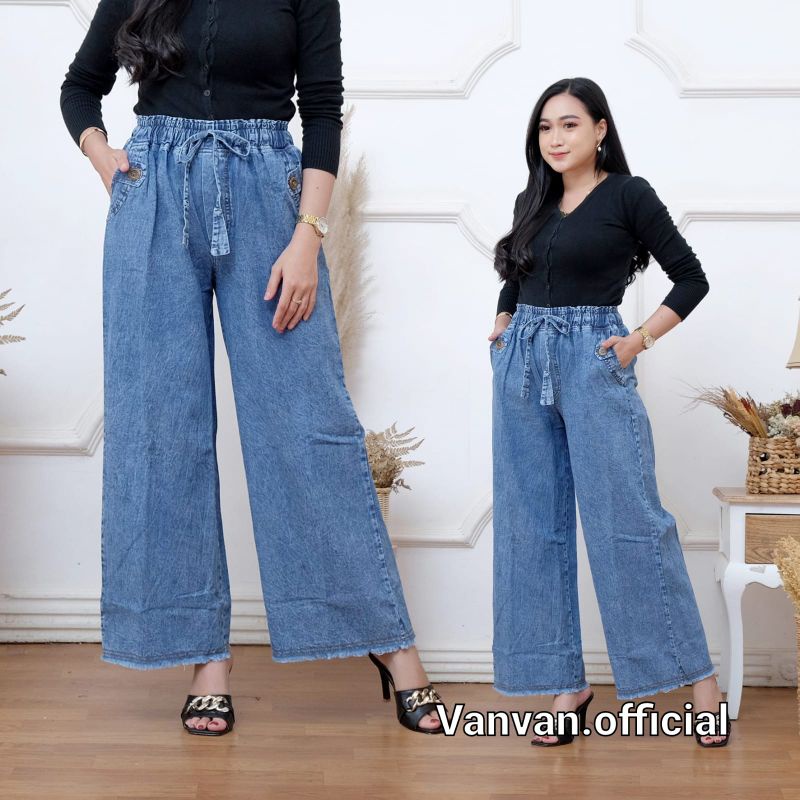KULOT JEANS RAWIS JUMBO - kulot Jeans Wanita Hightwaist Kulot jeans Jumbo