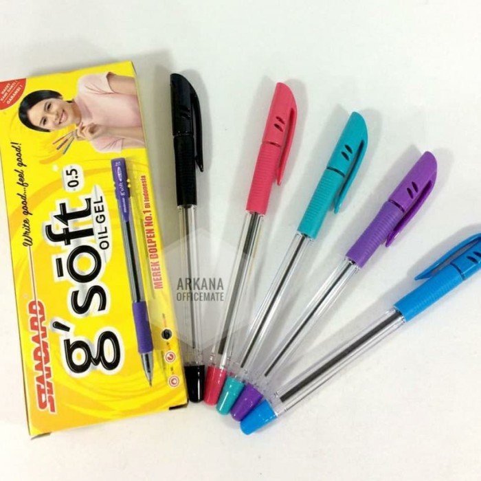 

Pulpen Gel 0.5MM Hitam GSoft By Standard