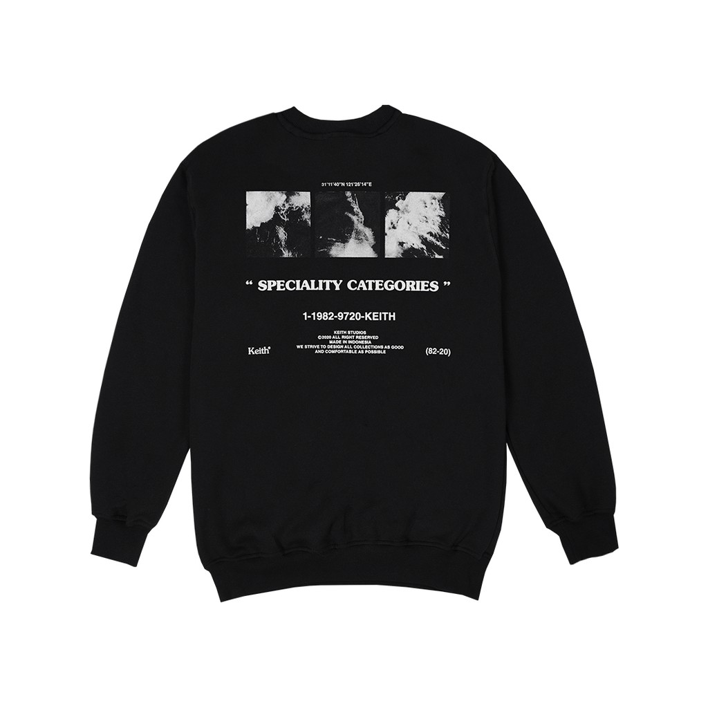 CN SPECIALITY CATAGORIES - SWEATER DISTRO KEITH BLACK PRIA/WANITA