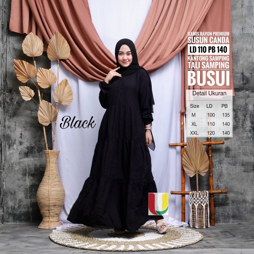 Gamis Rayon Polos Model Gamis Canda Susun 3 Rempel Lengan Panjang Busui Resleting Fit To M-XXL / Gamis Rayon Terbaru