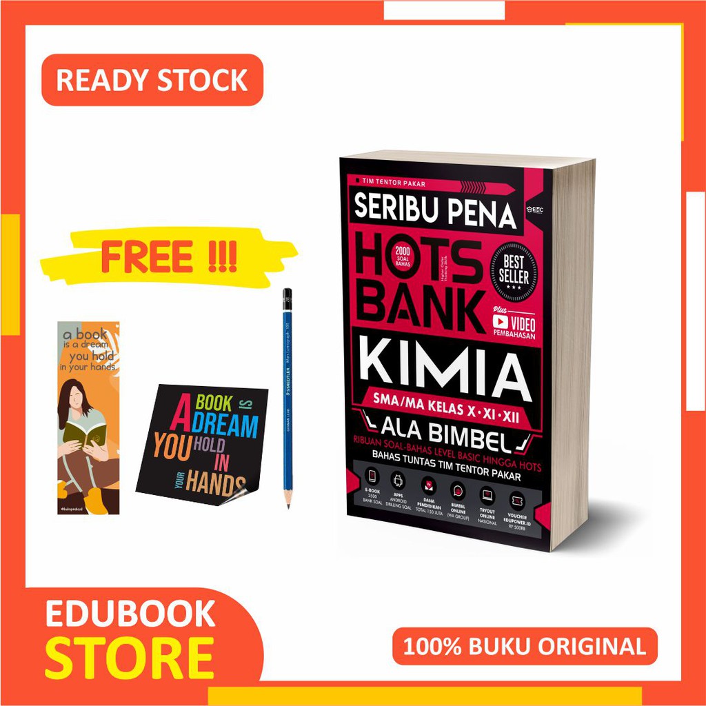 

KIMIA SMA SERIBU PENA HOTS BANK BESTSELLER - EMC - (BONUS PENSIL 2B, BOOKMARK, STIKER)