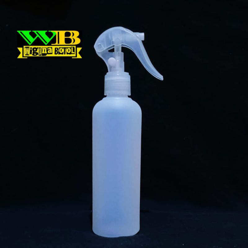 Botol Spray 250ml HDPE / Botol HDPE 250ML Natural Tutup Spray Triger