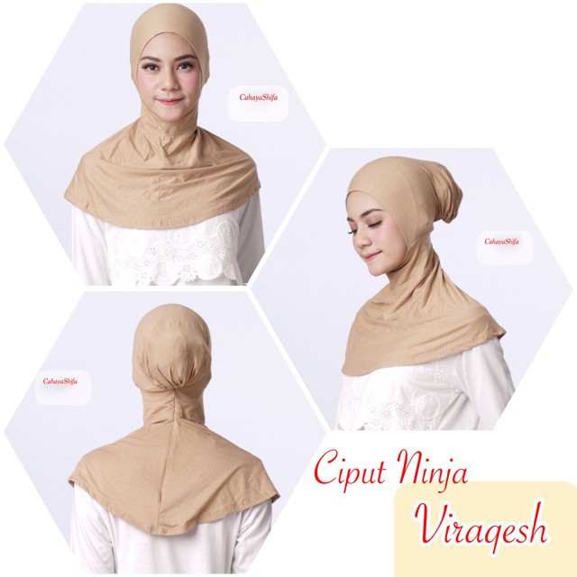 Inner Hijab Ninja - Resleting Belakang Ciput Instan Inner Jilbab Bahan Adem Melar