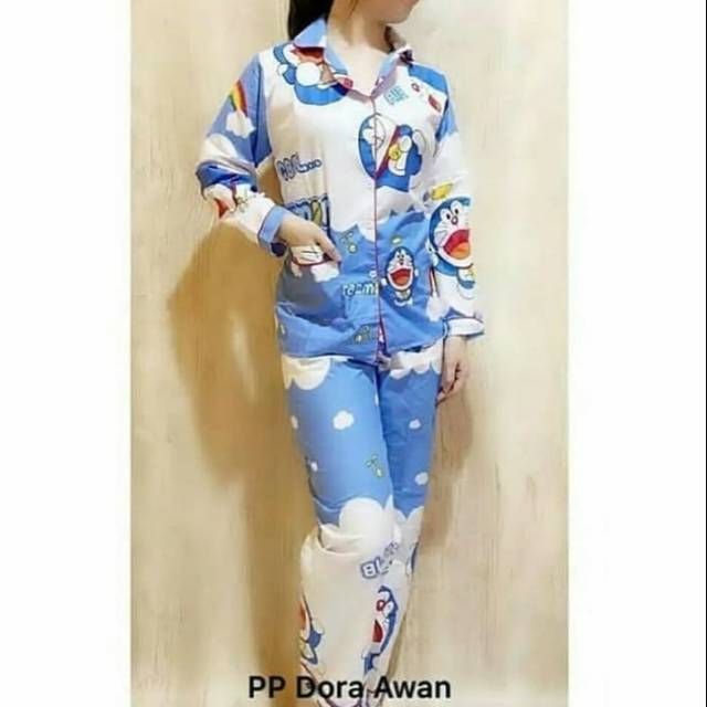 Piyama dewasa baju tidur doraemon