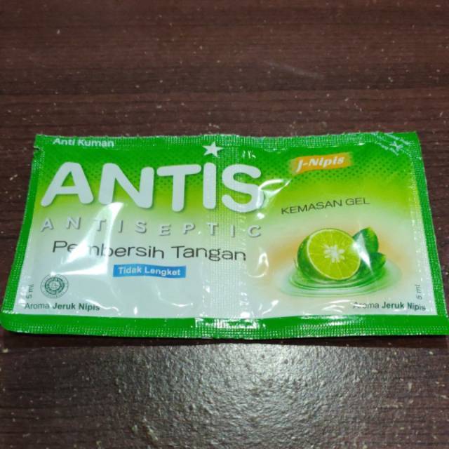 Antis Twin pack 5ml 2pcs sepasang antiseptik antiseptic hand sanitizer anti kuman kemasan gel