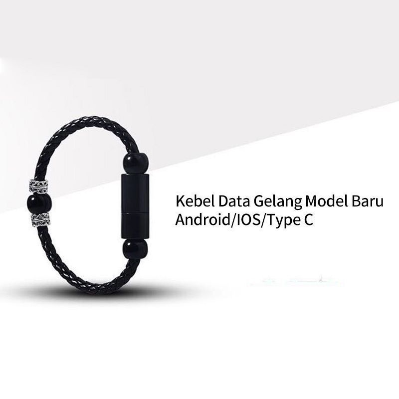 MH80KABEL DATA MICRO USB TIPE ANDROID APPLE C MODEL GELANG/GELANG KABEL DATA MICRO USB TIPE C ANDROID IPHONE BRACELET KABEL DATA/GELANG USB DATA