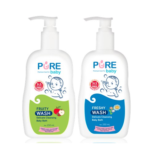 [BPOM] - Pure BB Wash 2 in 1 Sabun Mandi Bayi (Aman bagi Kulit Sensitif) - 230ml PureBaby Baby