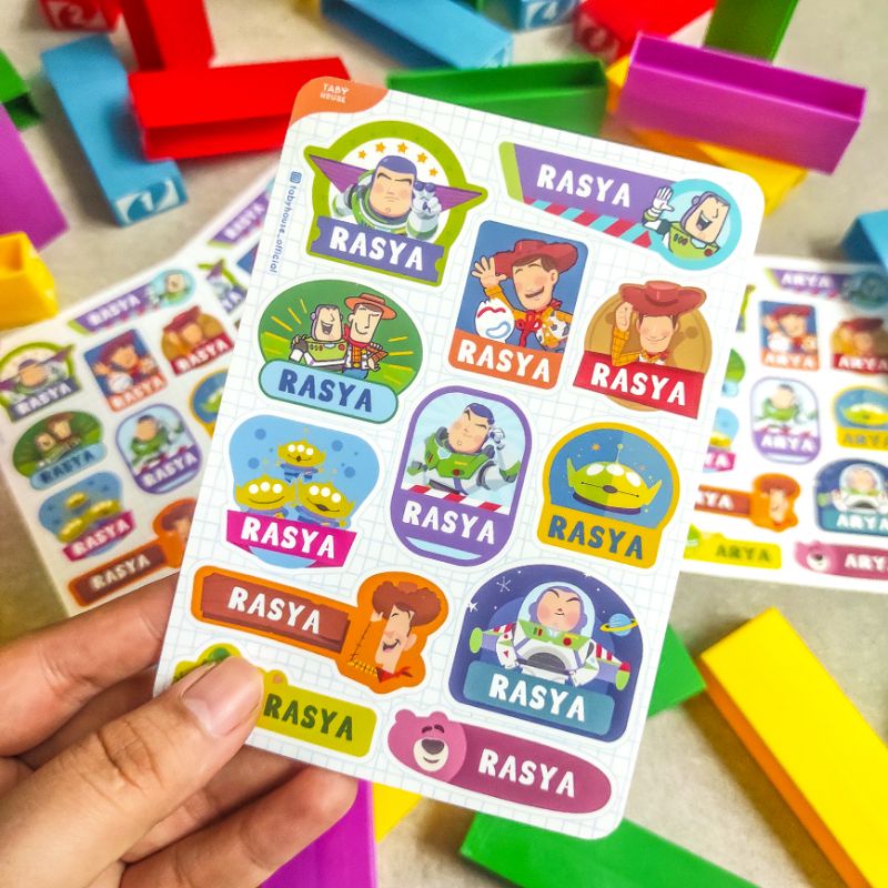 

stiker nama TOYSTORY isi 48