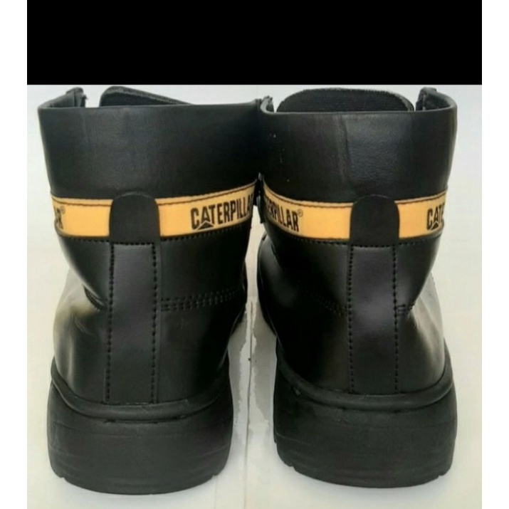 Sepatu Caterpillar pria  Sepatu Safety Boots Ujung Besi Fashion Pria Bikers Turing Sepatu Safety Proyek Ujung Besi - Septy Shoes Boot - Septi Kerja Lapangan Kulit Sintetis Tali