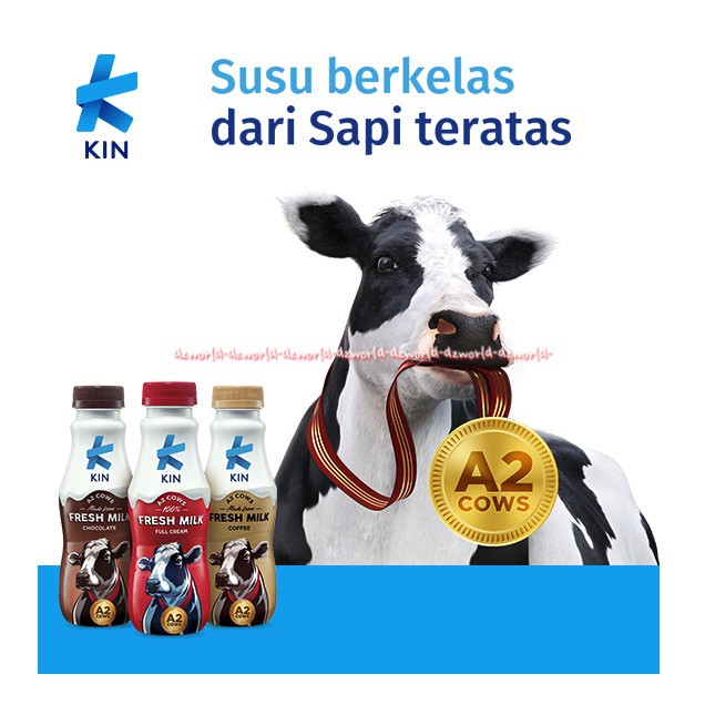 Susu Kin Susu UHT Fresh Milk S200ml usu Sapi A2 Susu Siap Minum kin Milk