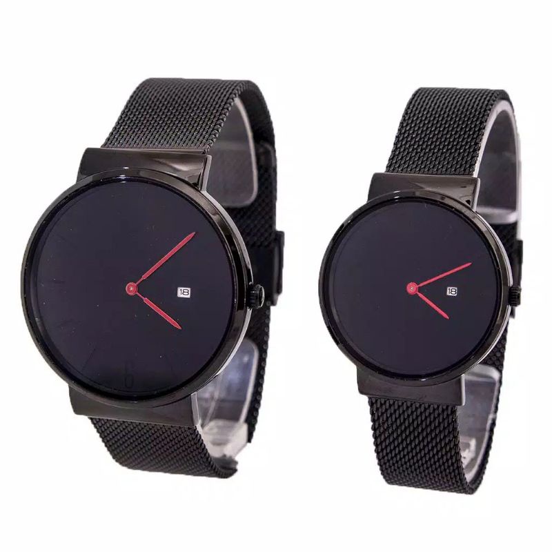 Jam tangan MIRAGE tali pasir hitam tahan air bergaransi