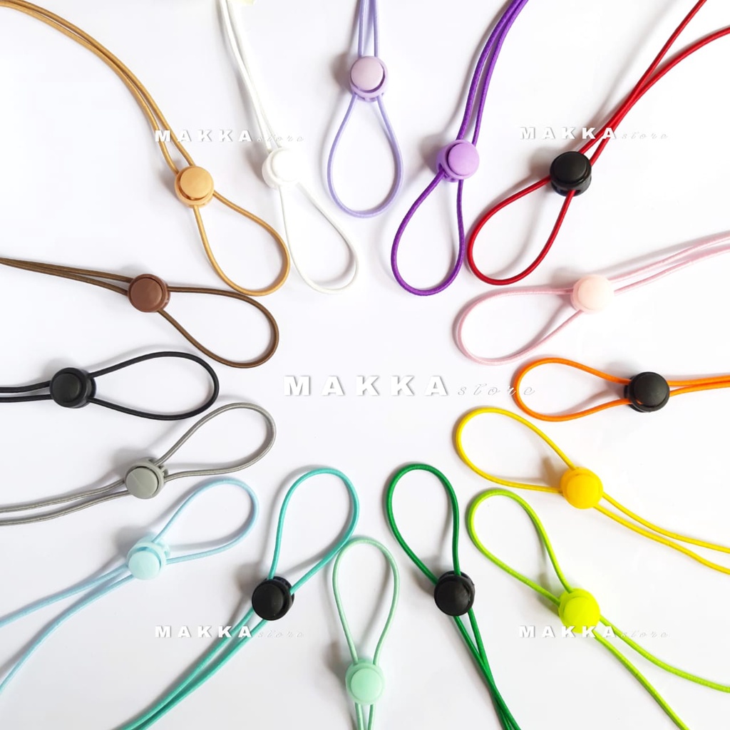 Strap Masker Konektor Full Color/ Kalung Masker/ Tali Masker Hijab / Strap Masker 2 in 1 / Konektor 