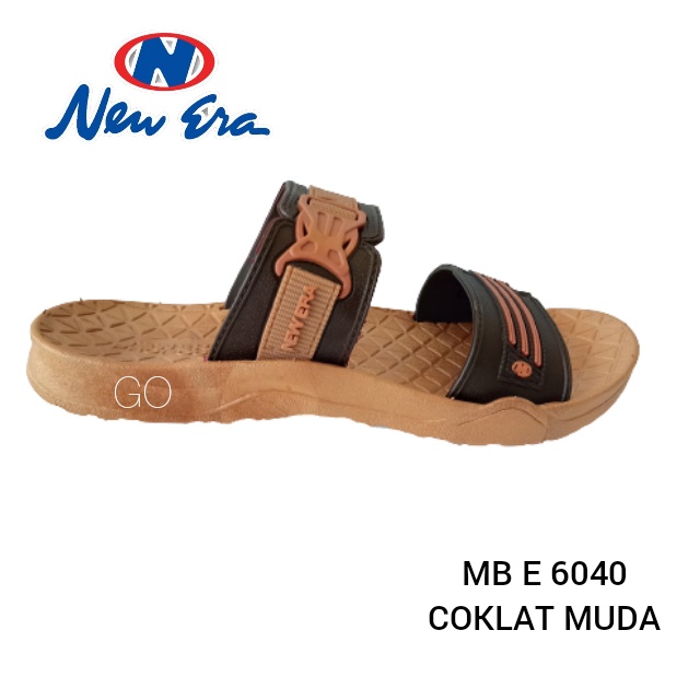 gof NEW ERA MB E 6040 Sandal Casual Pria GESPER Ban Dua Sandal Slop Laki-laki Anti Slip Original Sandal Gunung