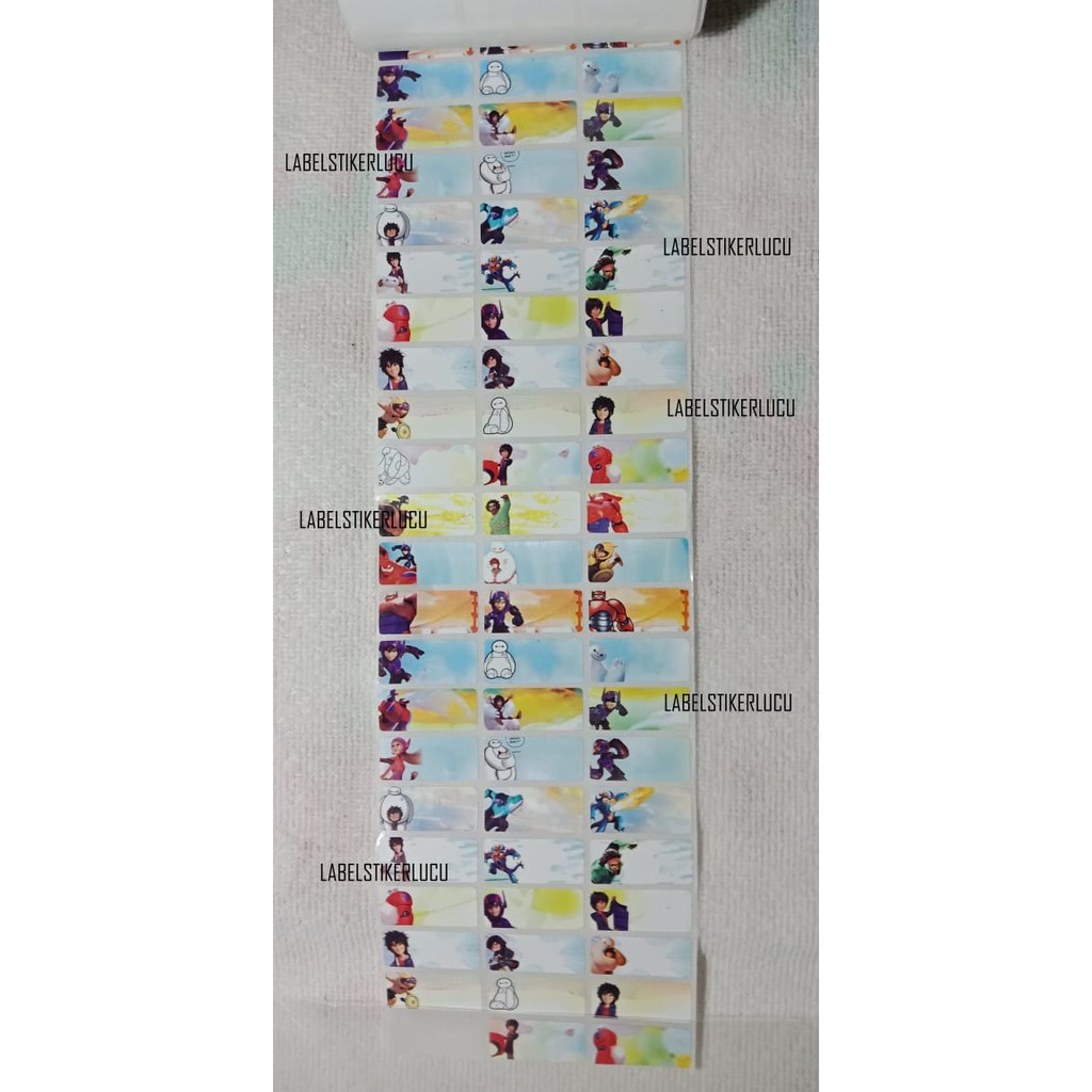 

Sticker Label Motif Big hero (isi 72pcs) variasi gambar