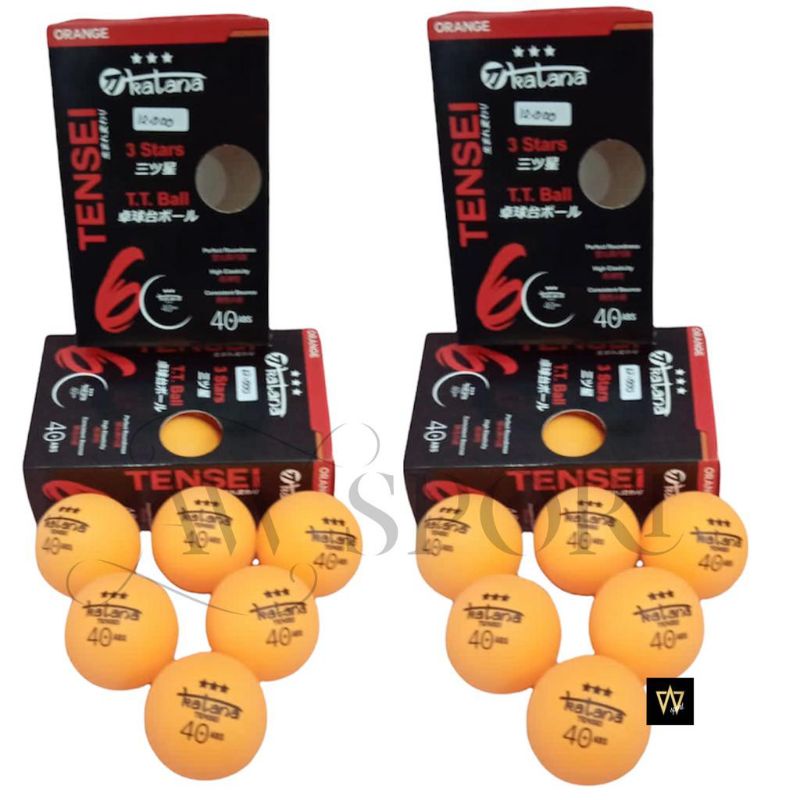 Bola Pingpong KATANA TENSEI isi 6 Orange 3Star / Bola Tenis Meja Katana