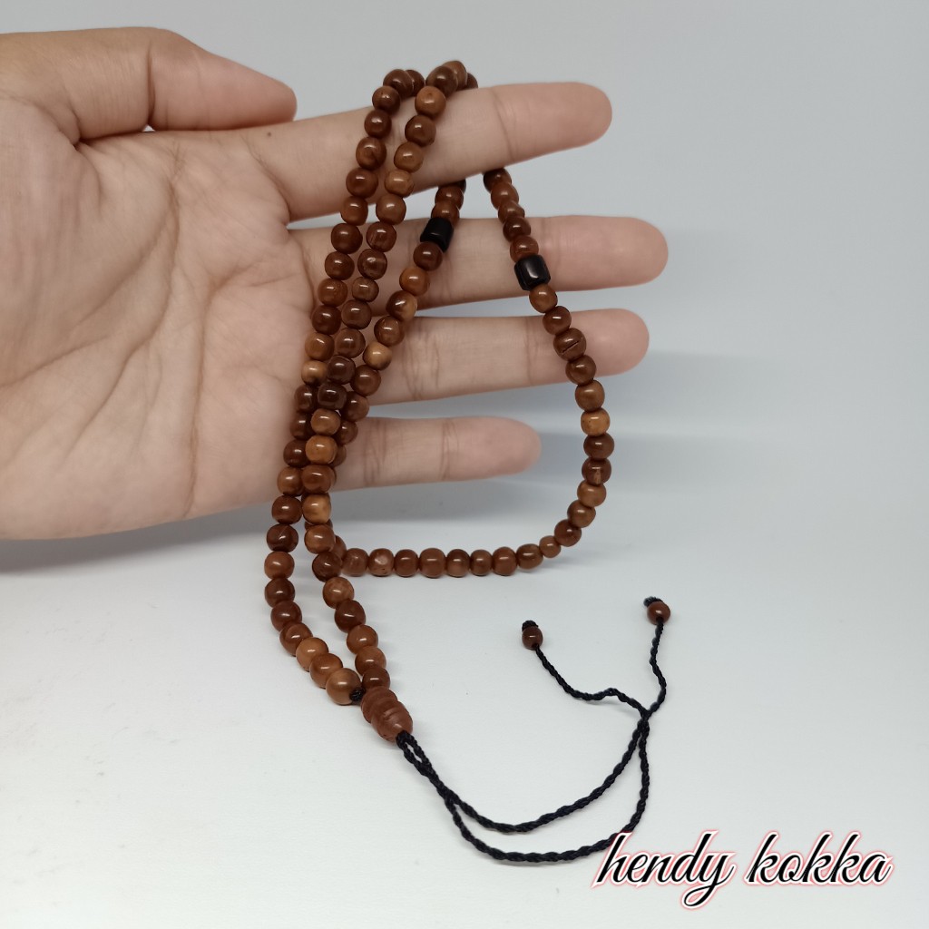 Kalung tasbih kokka kaukah 99 bulat merica coklat