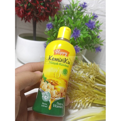 [COD] Minyak Kemiri Pelebat Penumbuh Perangsang Rambut dengan Ekstra Vitamin E - Happy Kemiriku Minyak Rambut BPOM 100 ML