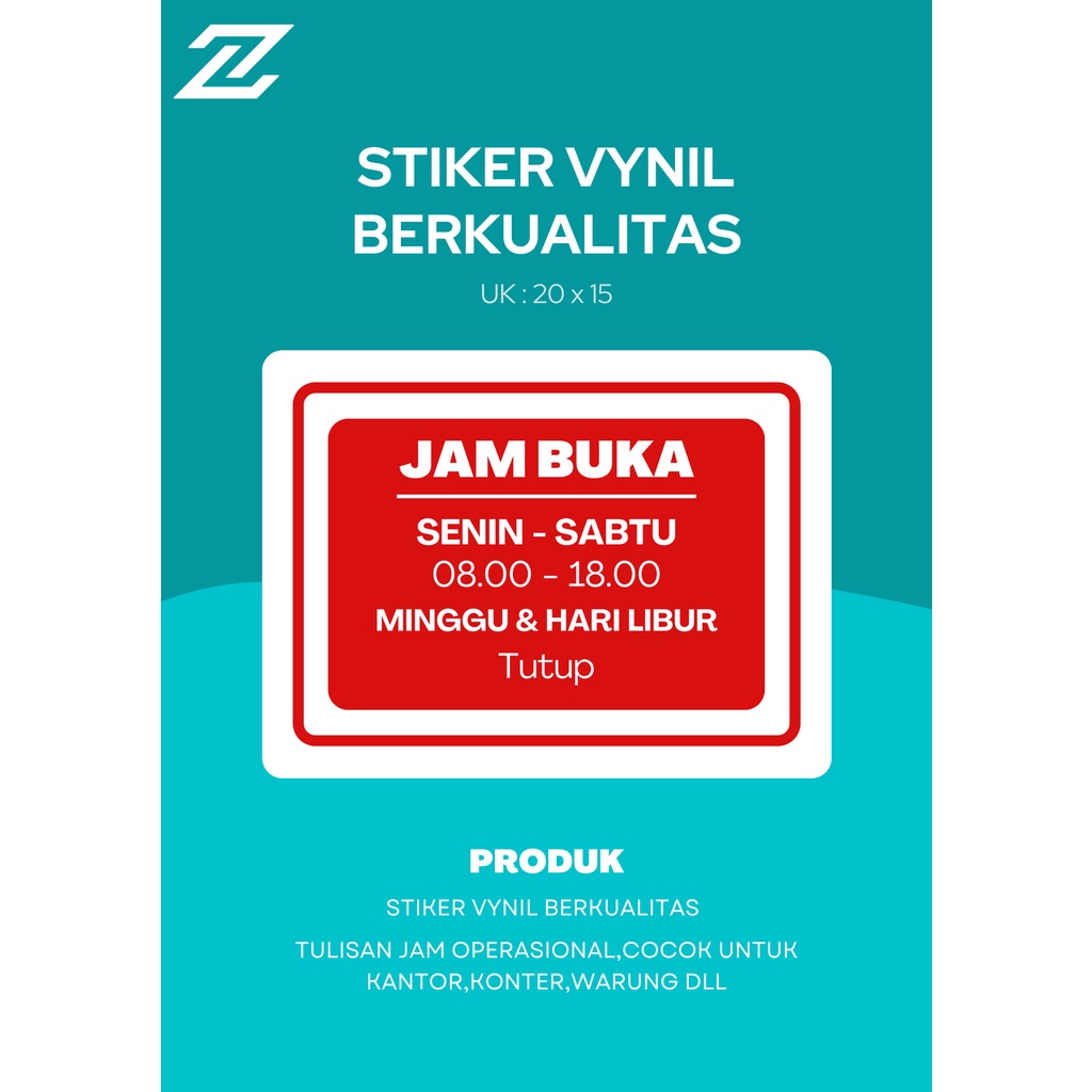 Jual STIKER VYNIL ANTI AIR TULISAN JAM BUKA Shopee Indonesia