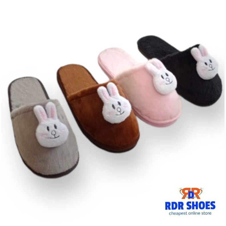 sandal rumah selop bulu korea ( bustong rabbit )