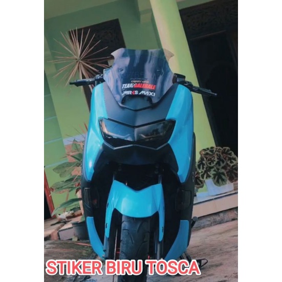 Stiker Skotlet Motor Warna Biru Tosca Metalic