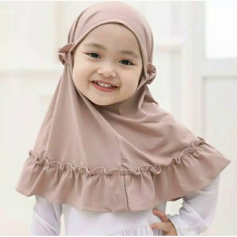 Jilbab Anak bayi tali karet CARLA 0-3th