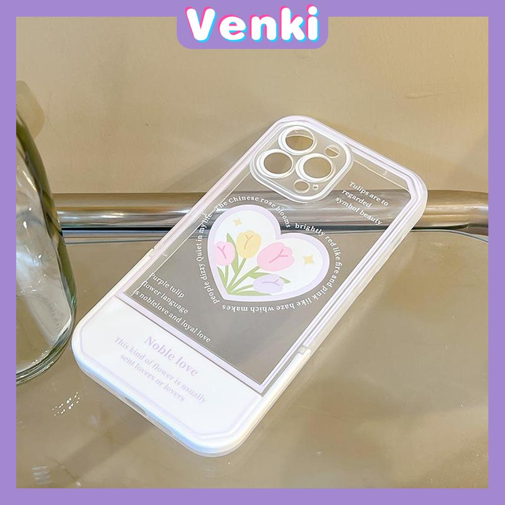 iPhone Case Acrylic Invisible Folding Stand Silicone Soft Case Airbag Shockproof Camera Cover Flower Cute Compatible For iPhone 11 Pro Max 13 Pro Max 12 Pro Max 7Plus xr XS Max