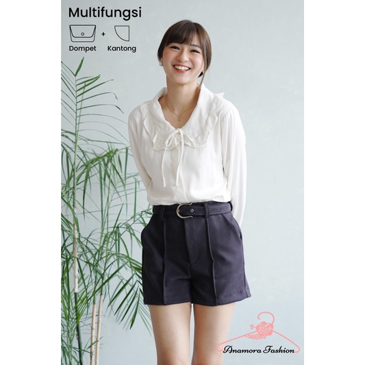 Celana Pendek Cewek Short Pants Wanita Bahan Suede