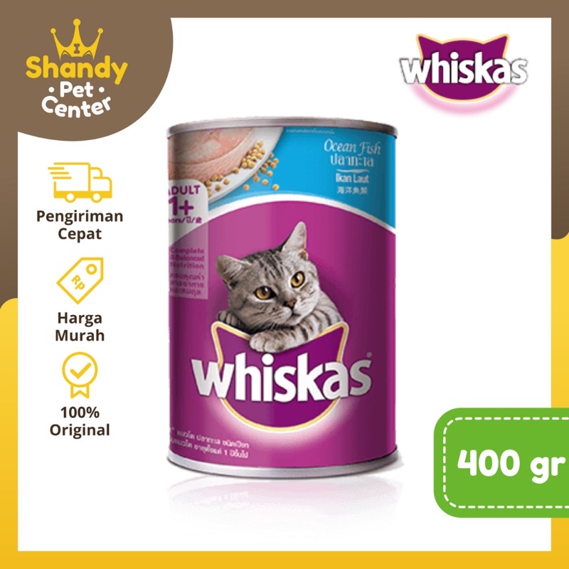 WHISKAS KALENG 400 GR