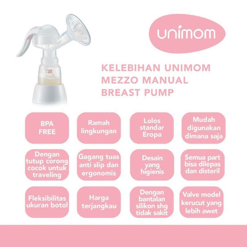 Unimom Mezzo Manual Breast Pump | Pompa Asi Manual | Breastpump Manual