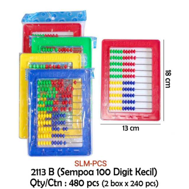 

Sempoa Kecil size 18 x 13 cm