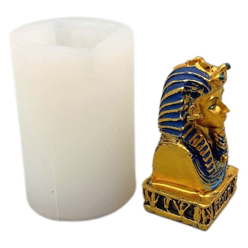 SIY  Ancient Egyptian Pharaoh Epoxy Resin Mold Aromatherapy Plaster Silicone Mould DIY Crafts Home Ornaments Decorations Mold