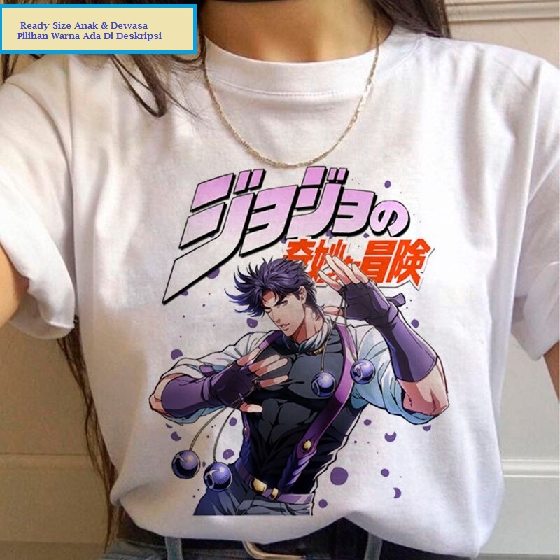 Kaos Manga Anime Jojo Bizarre Adventure - baju jojo bizzare T shirt Pria Wanita