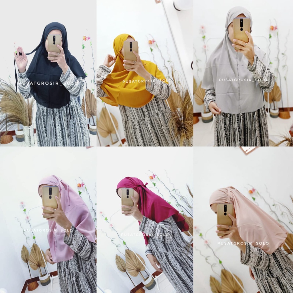 PROMO!! HIJAB BERGO MARYAM JAHIT TEPI RAPI/ SIMPEL PET TALI / JILBAB INSTAN DIAMOND DEWASA KHIMAR PUSATGROSIR_SOLO