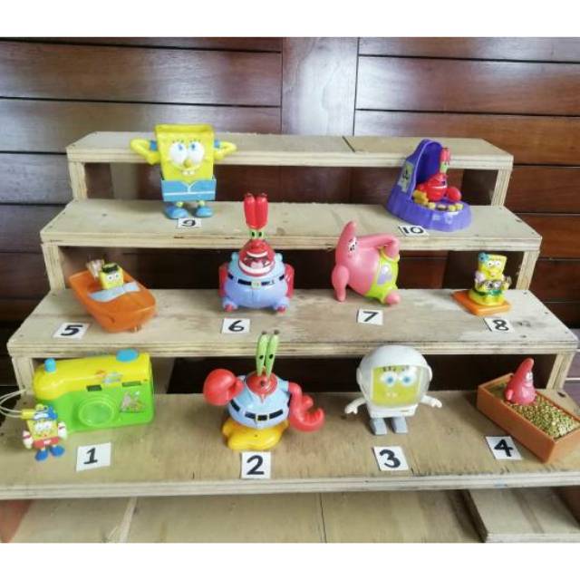 Lot 1 beli2gratis1Mainan anak figure happymeal spongebob mainan bekas hadiah mcD